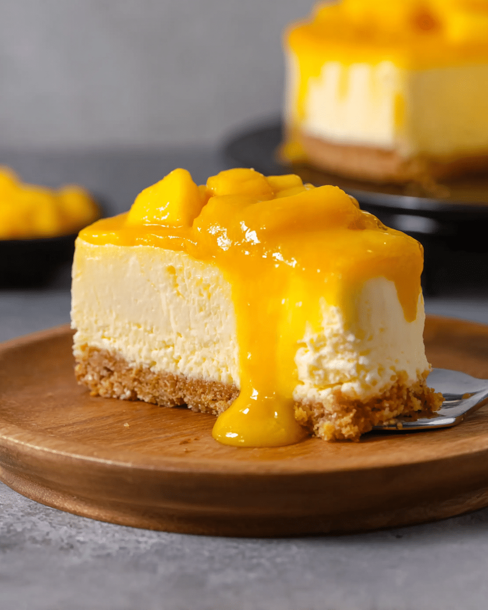 No-Bake Mango Cheesecake