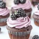 Dark Chocolate Blackberry Cupcakes