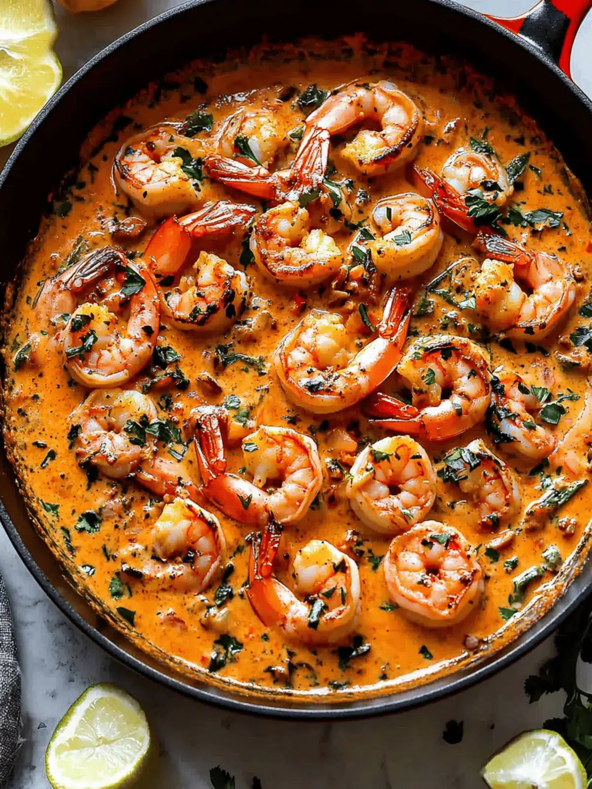 Creamy Garlic-paprika Shrimp Skillet