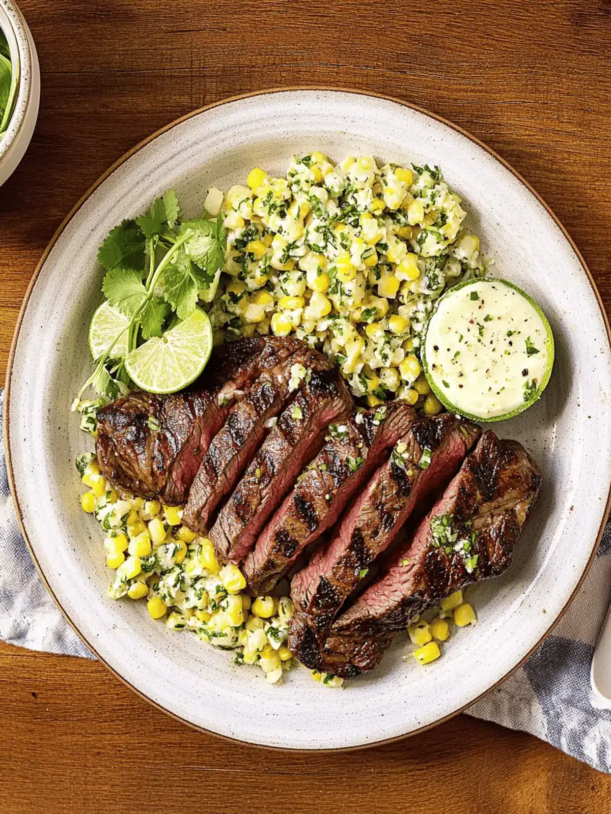 Perfectly Grilled Steak with Garlic Lime Butter