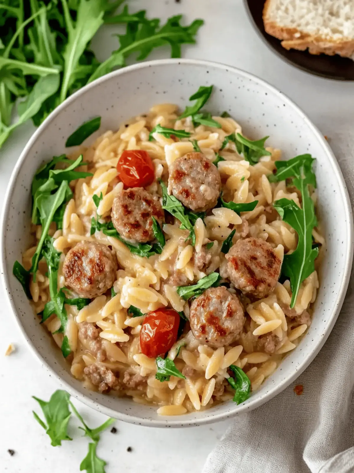Savory Pork Sausage Orzotto: Quick Comfort Food Delight