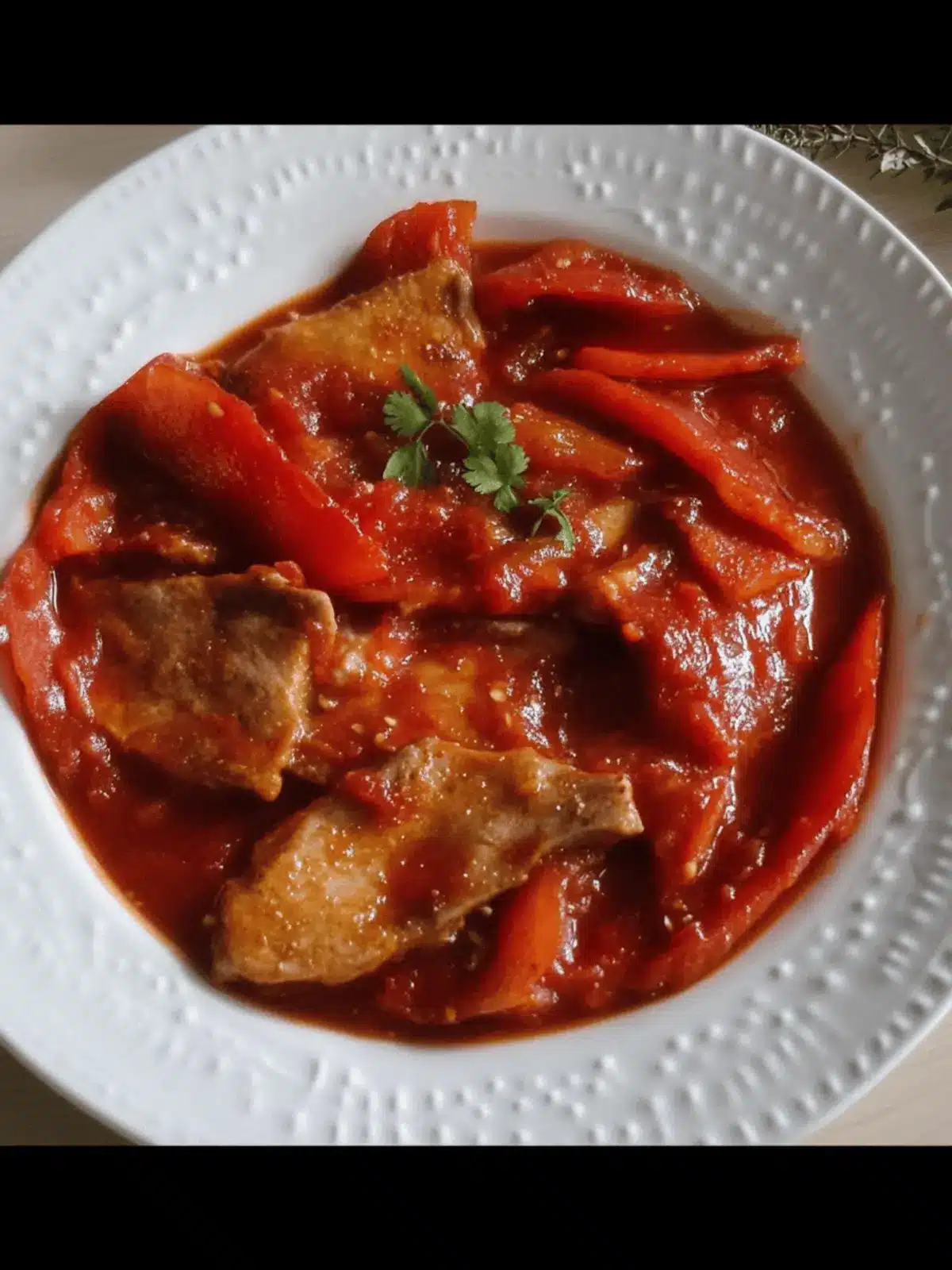 Mexican Pork Chops in Red Sauce