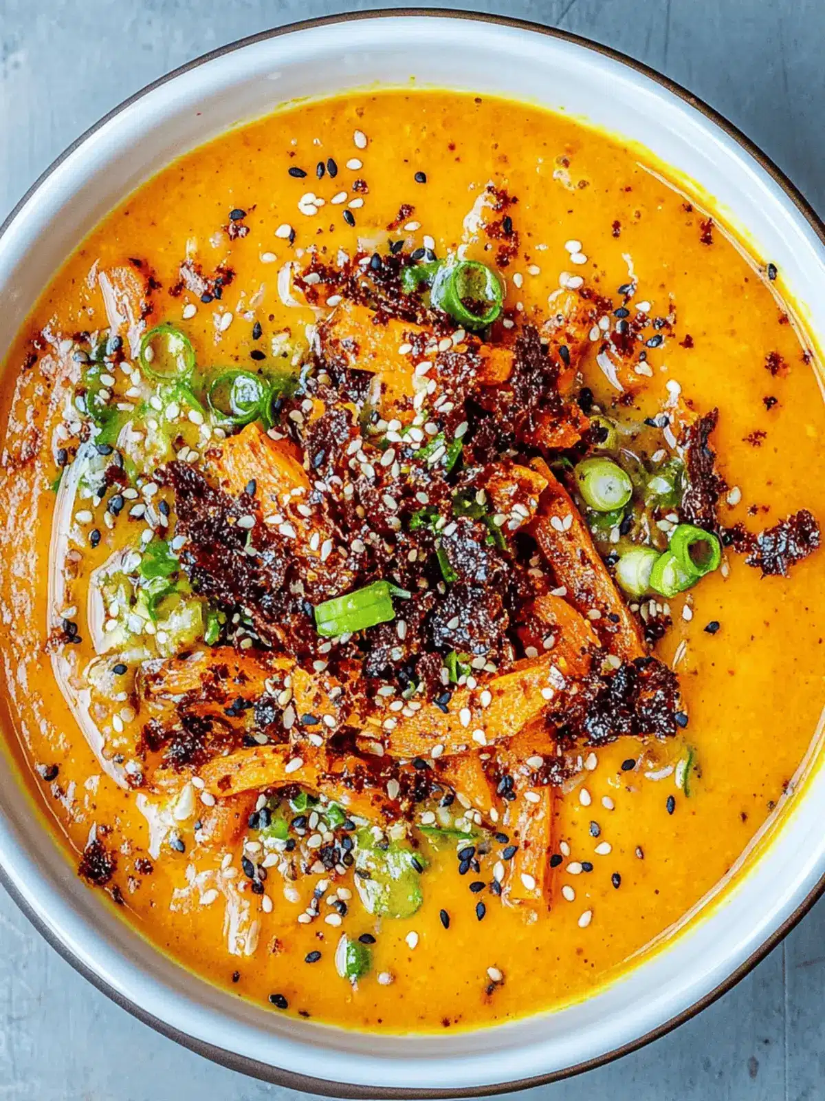Spicy Miso Carrot Soup