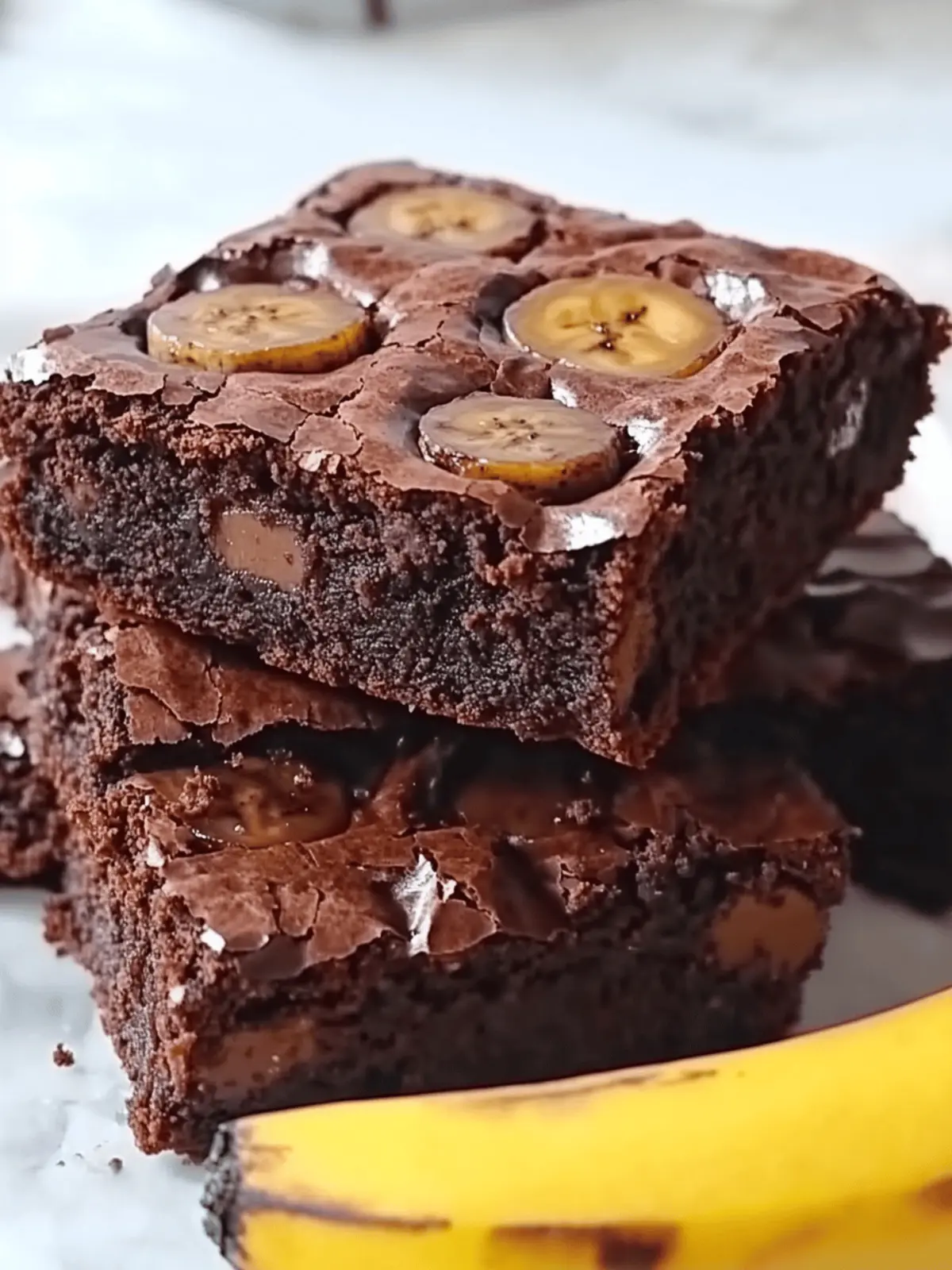 3 Ingredient Banana Brownies