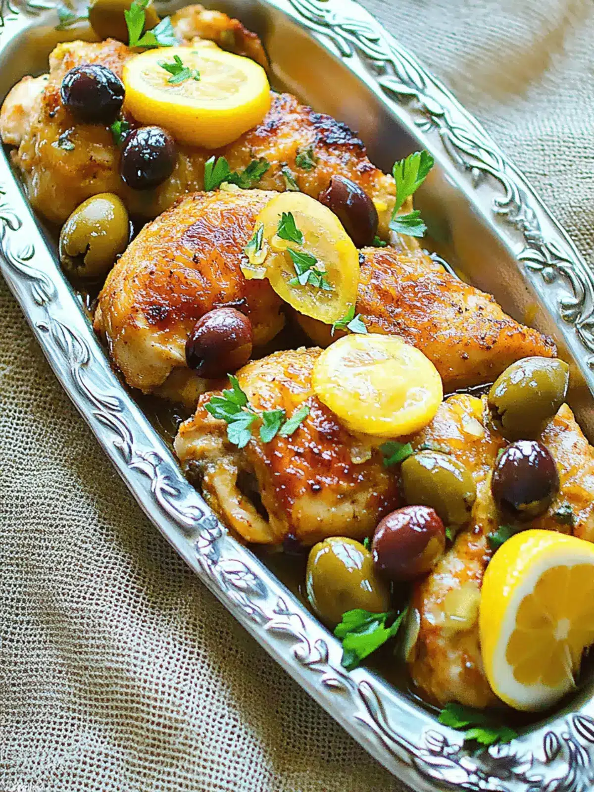 Easy Honey Glazed Chicken with Lemon and Olives