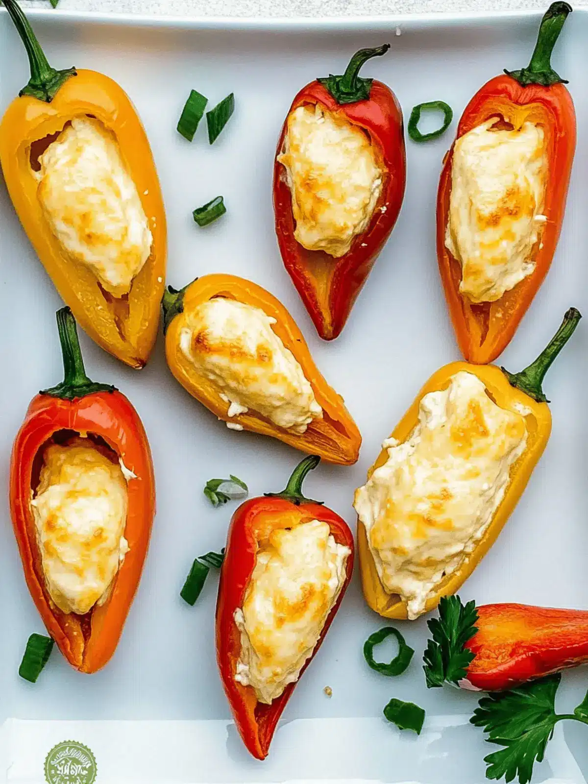 Cream Cheese Stuffed Mini Peppers