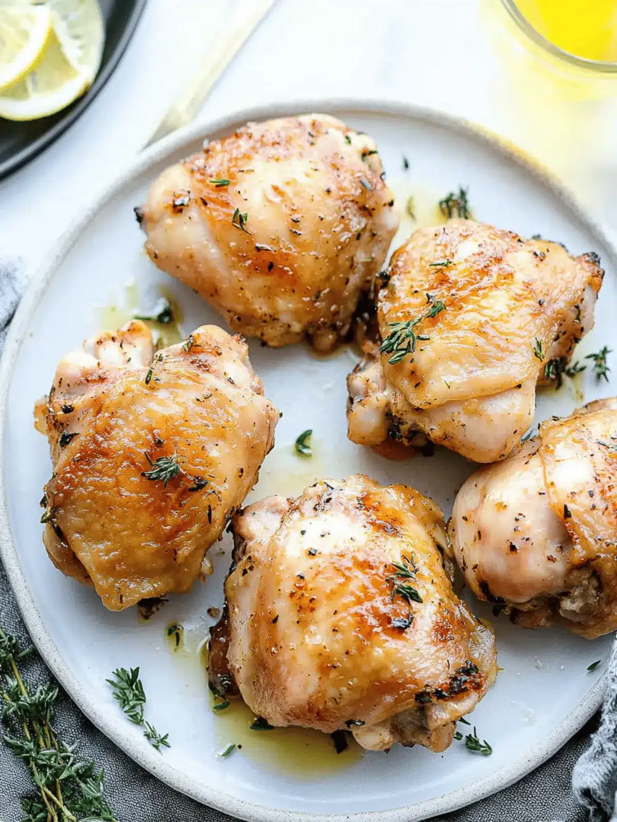 5-Ingredient Baked Honey Mustard Chicken Thighs for Easy Dinners