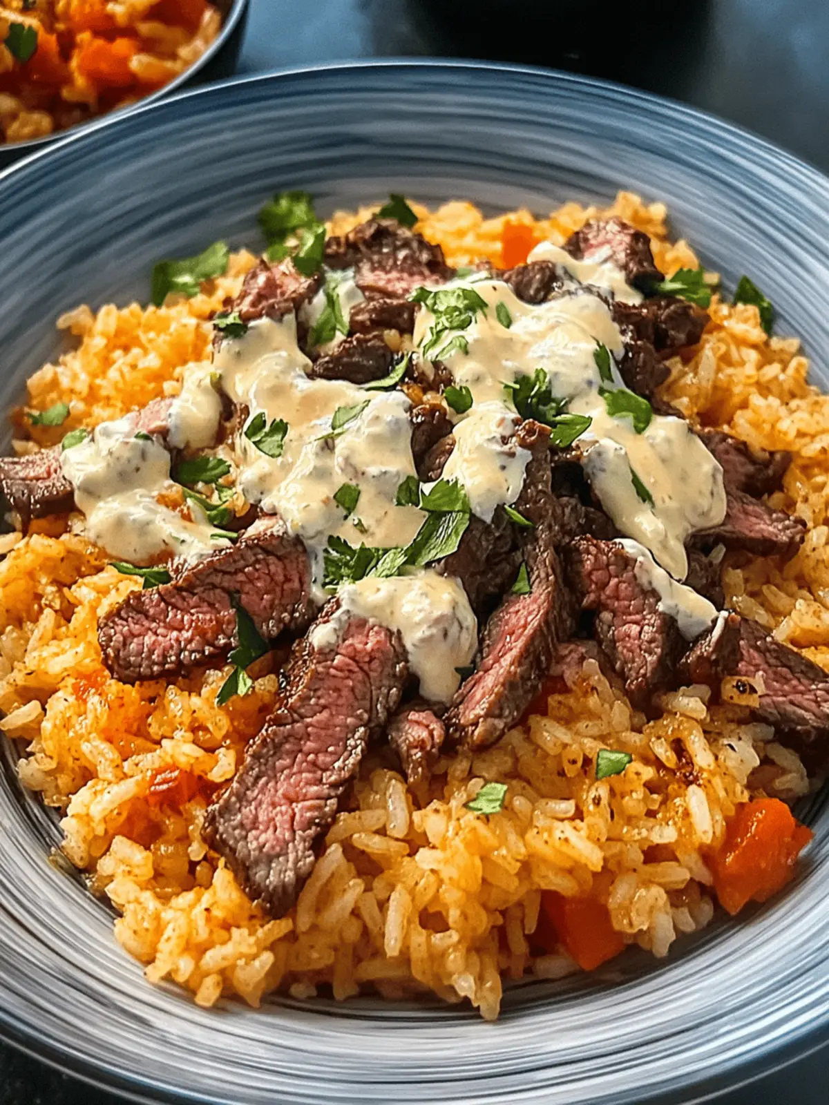 Steak Queso Rice