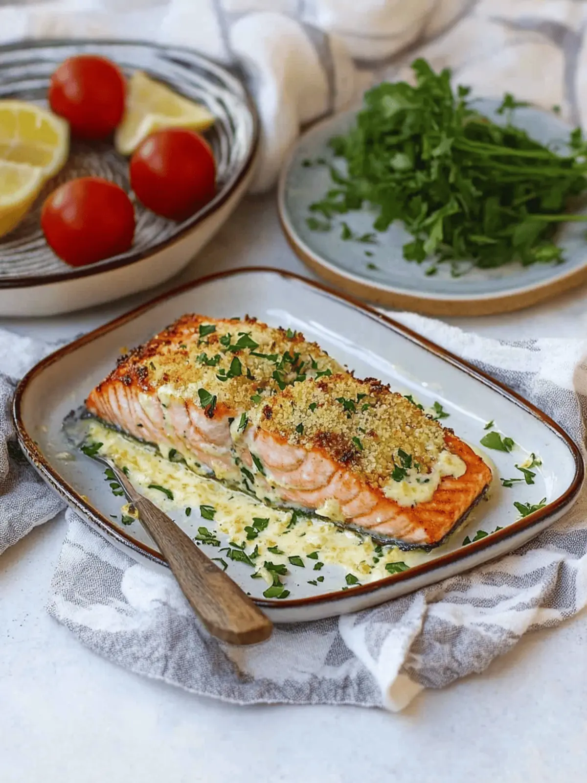 Best Baked Salmon with Mayo and Cheese