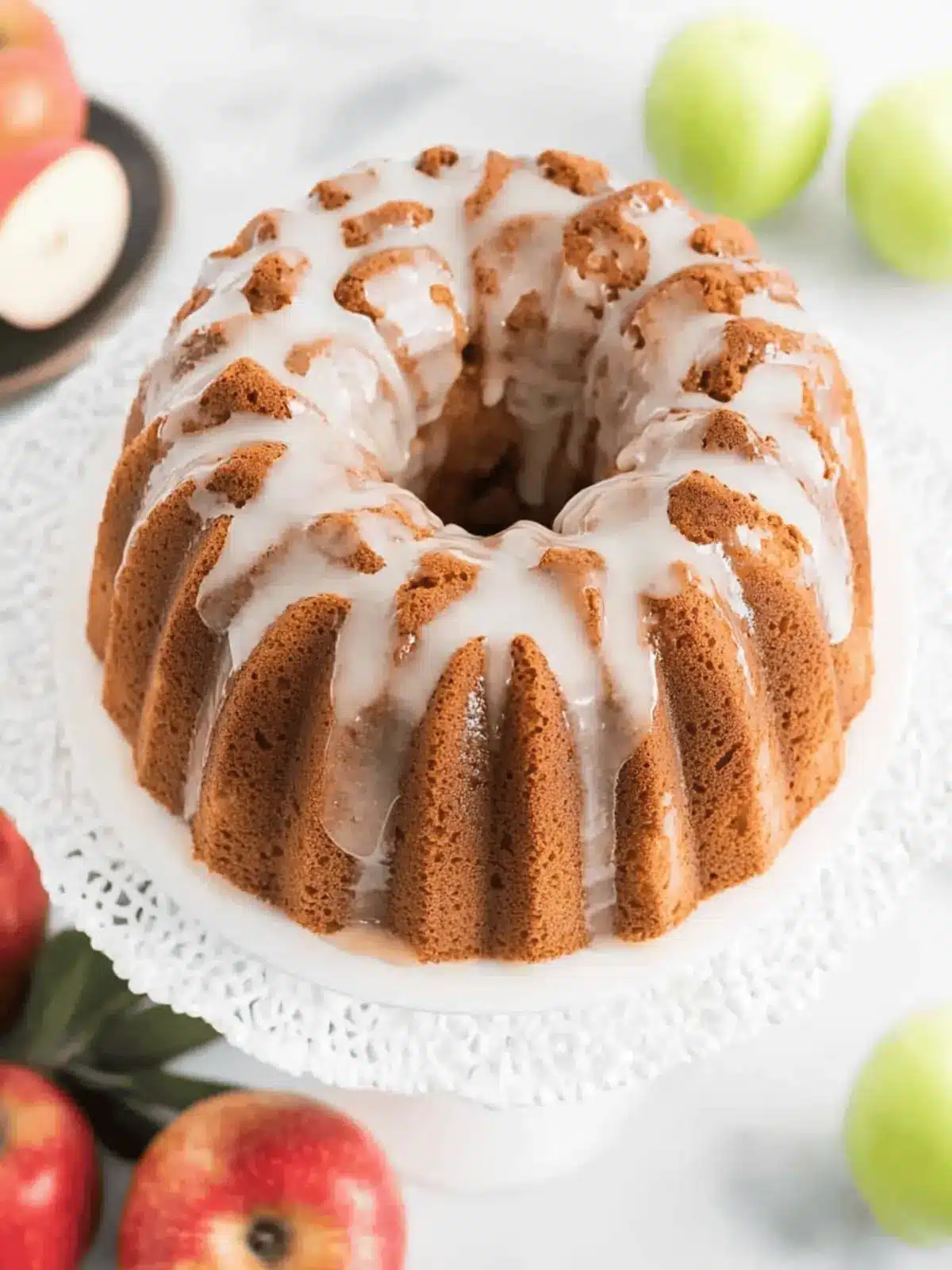 Vegan Gluten-Free Apple Bundt Cake with Easy Glaze