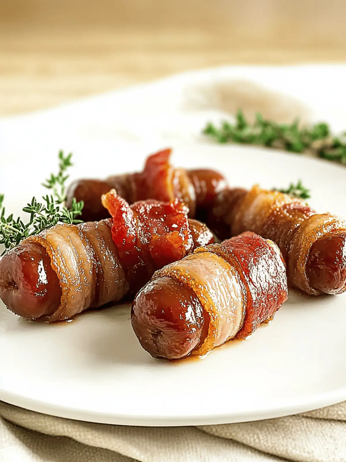 Bacon Wrapped Smokies with Brown Sugar and Butter Bliss