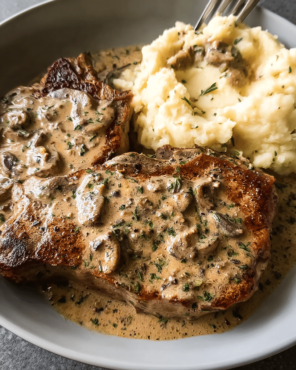 Creamy Herbed Pork Chops