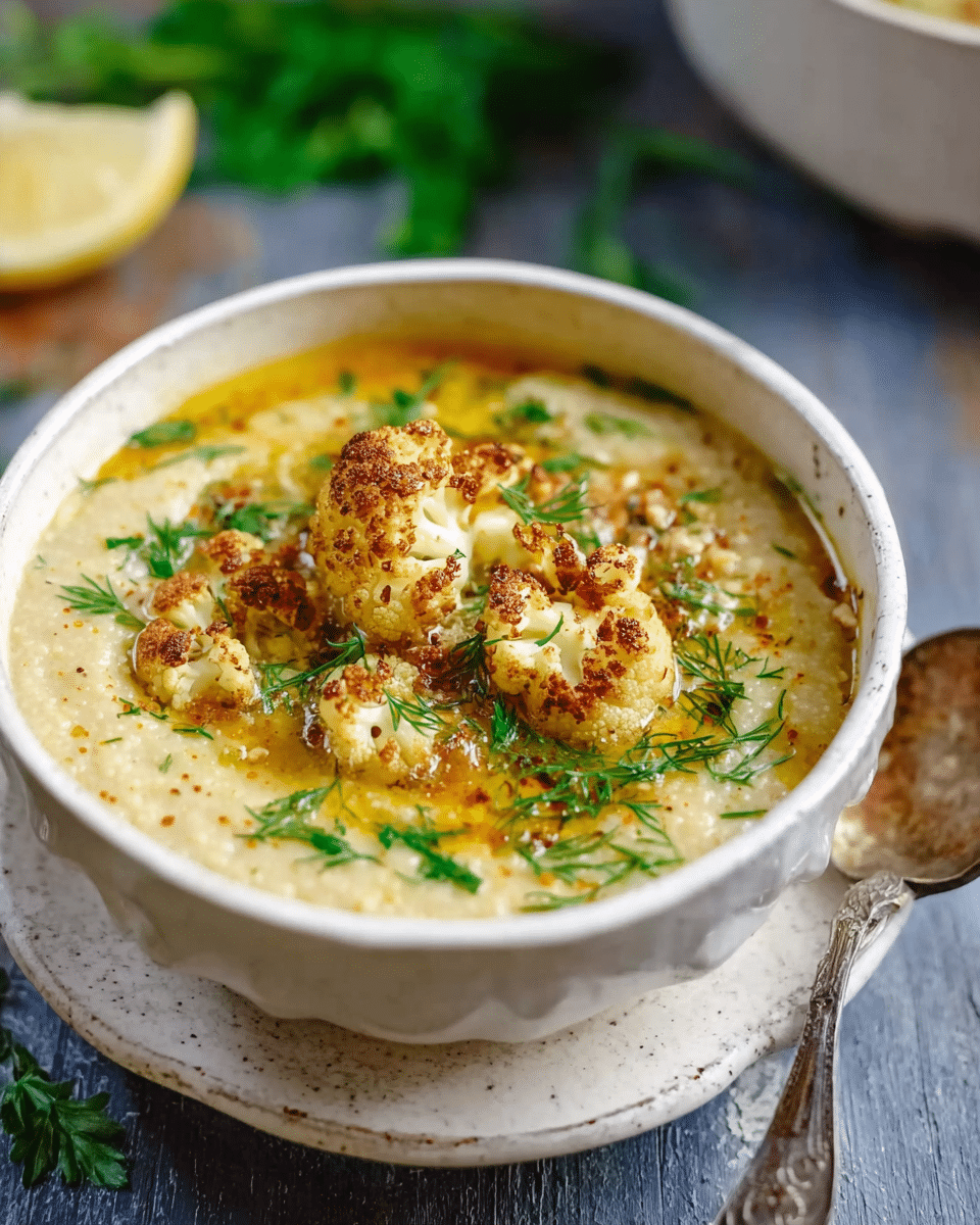 Mediterranean-Style Cauliflower Soup