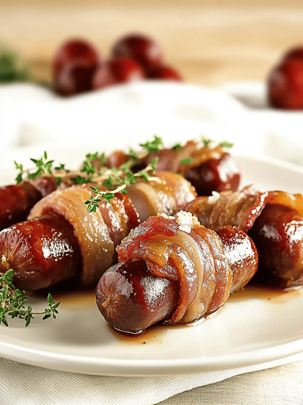 Bacon Wrapped Smokies with Brown Sugar and Butter Bliss