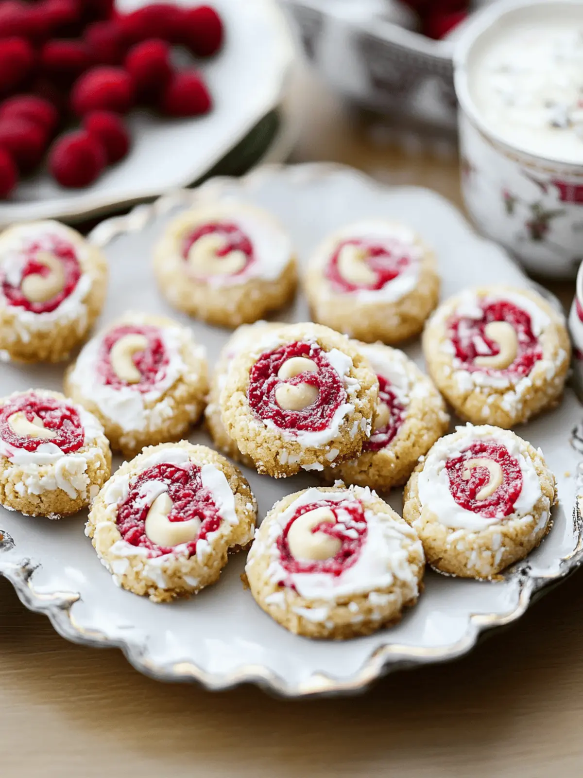Raspberry Macadamia Cookies With White Chocolate (No Bake)