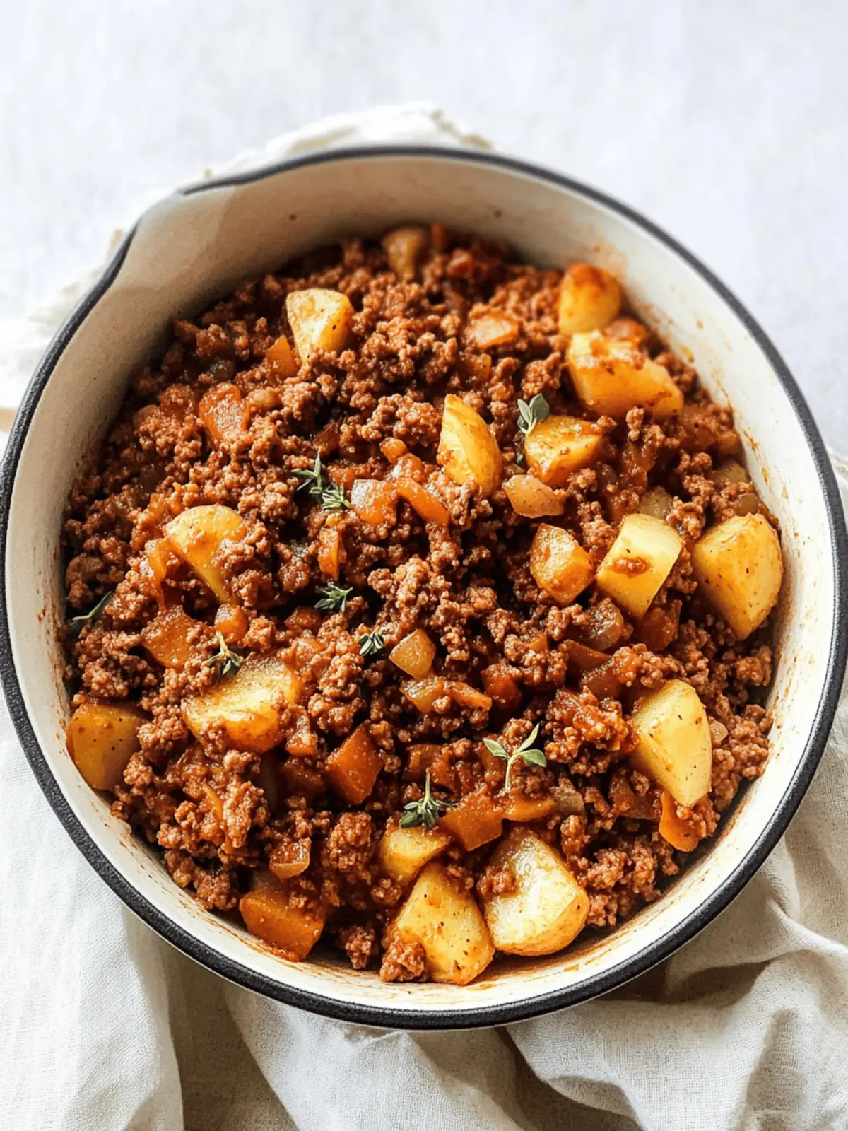 Easy Ground Turkey with Potatoes