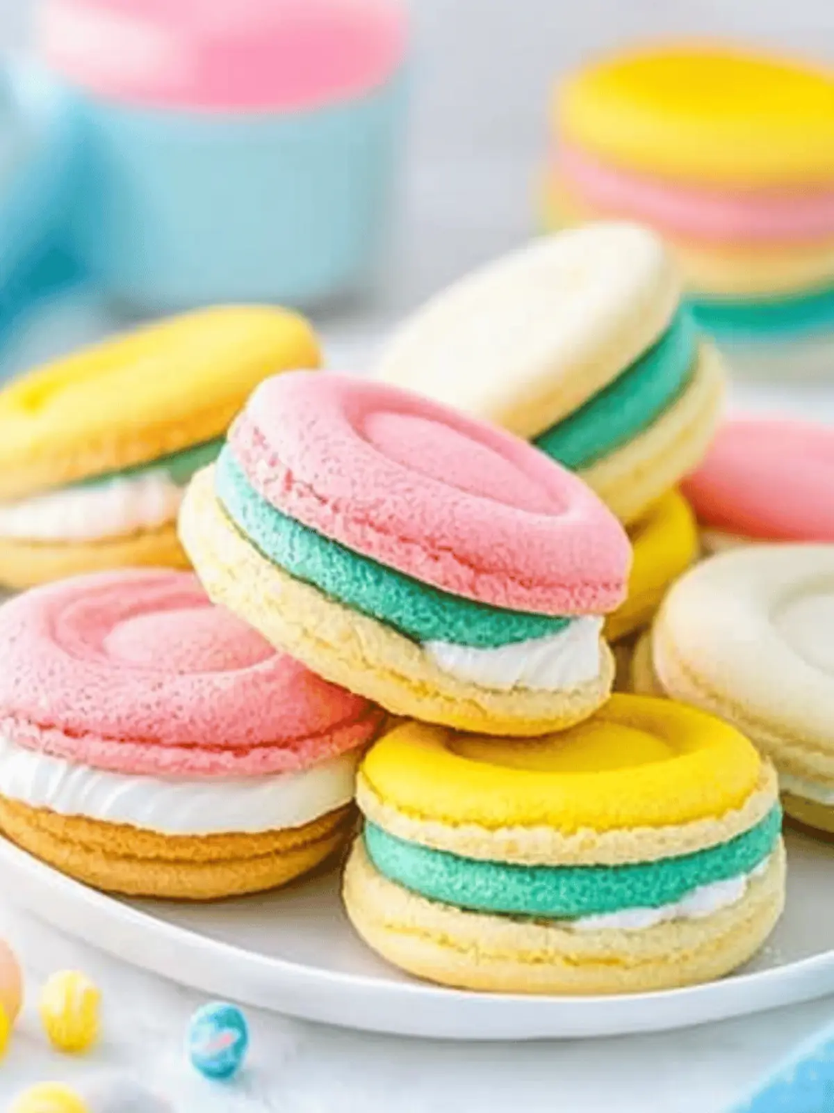 Pastel Sugar Cookie Sandwiches