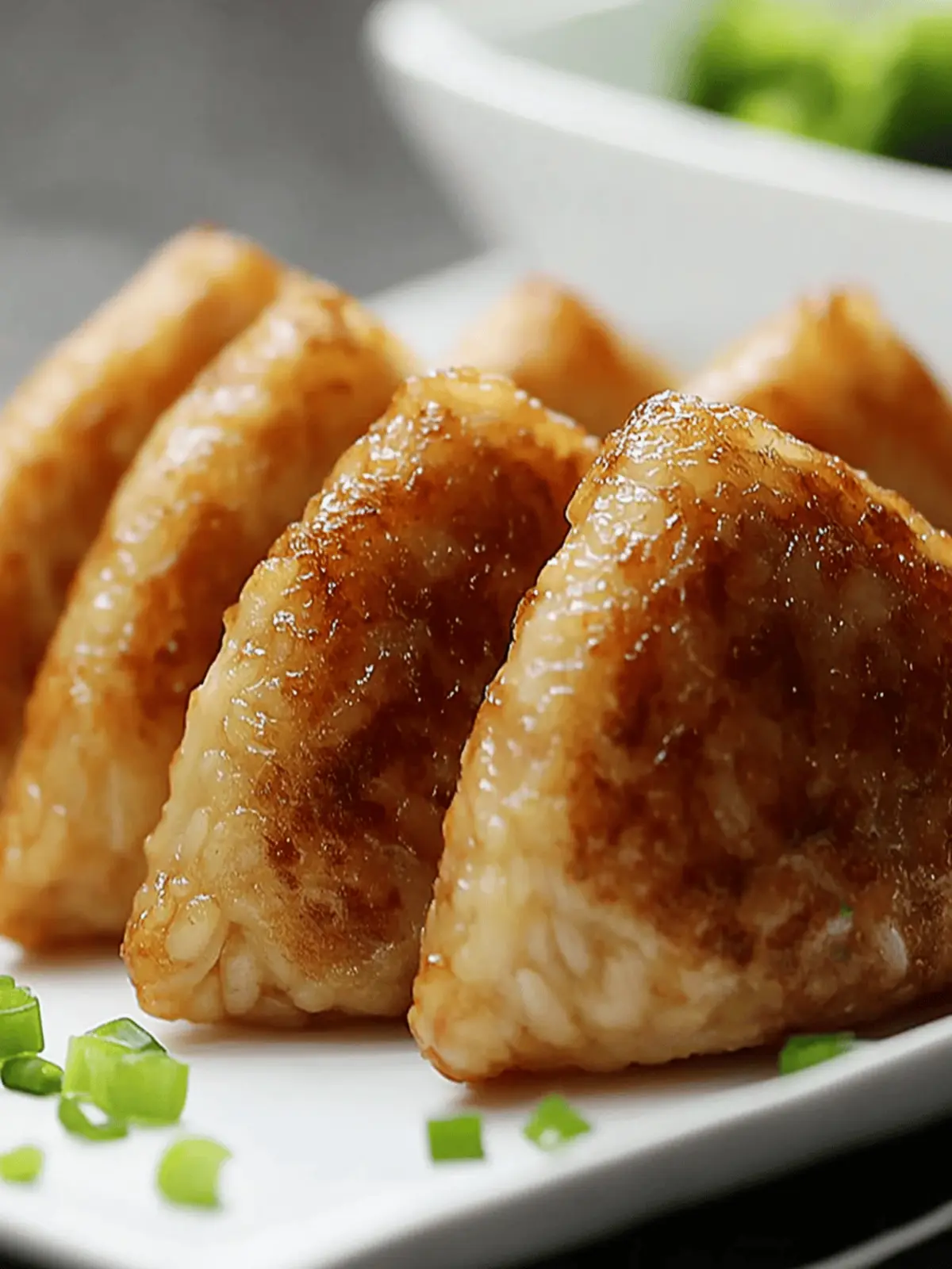 Beef Broccoli-Stuffed Rice Triangles