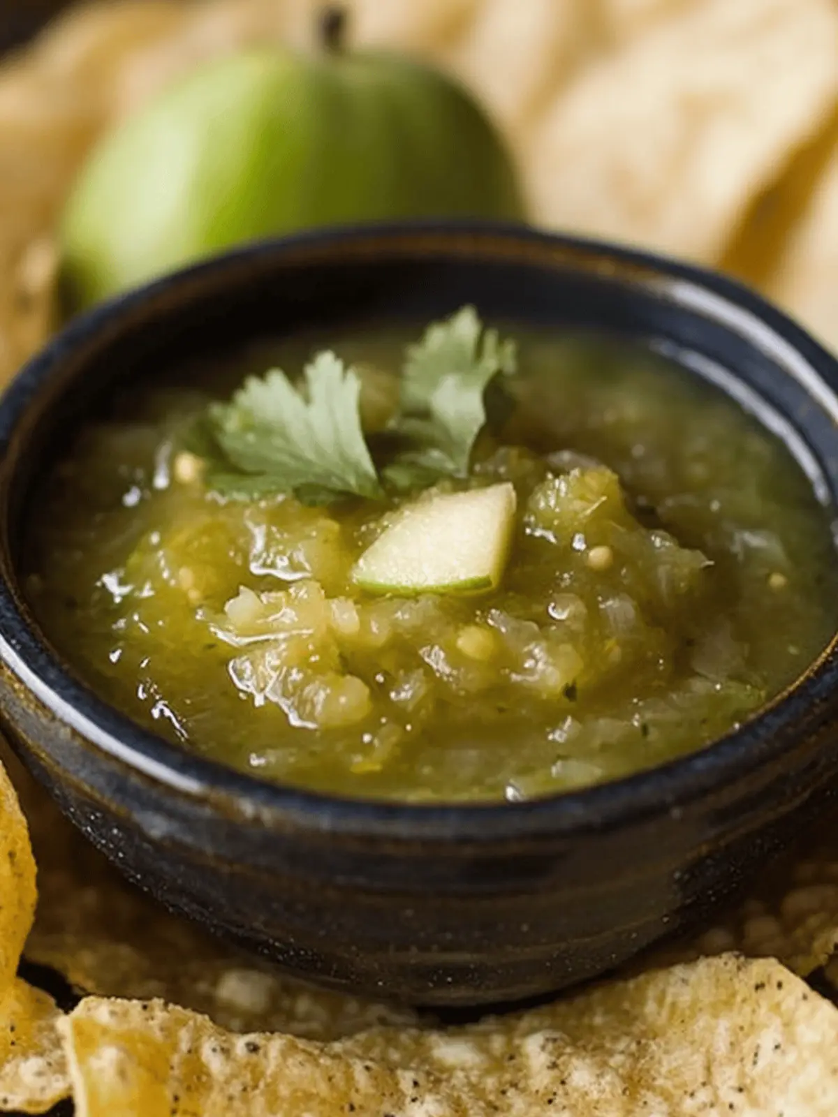 Roasted Tomatillo and Green Apple Salsa