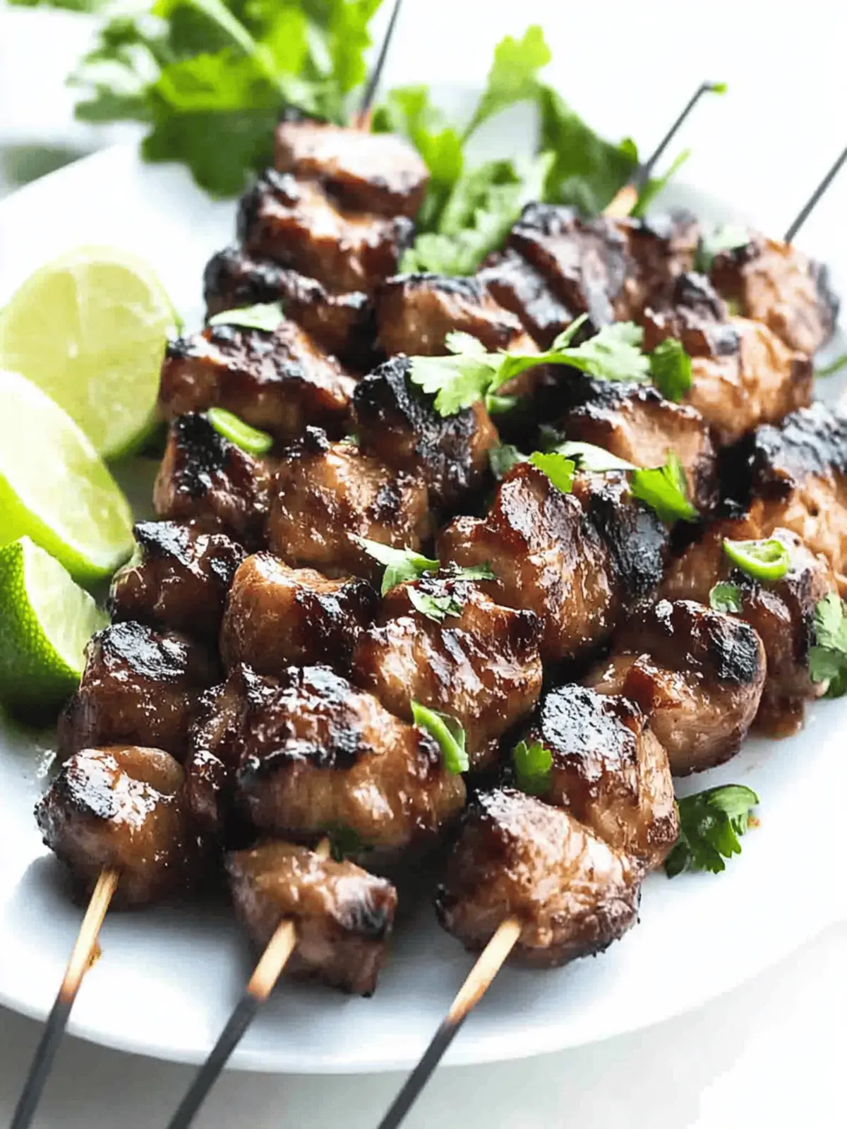 Pork Skewers with Peanut Sauce