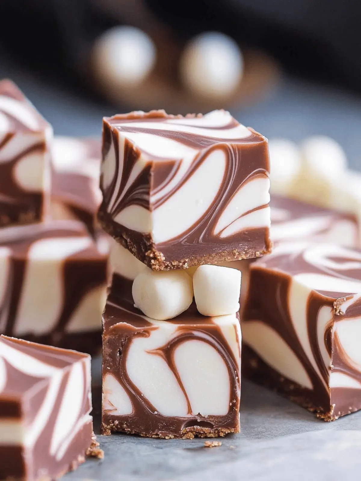Marshmallow Swirl Fudge