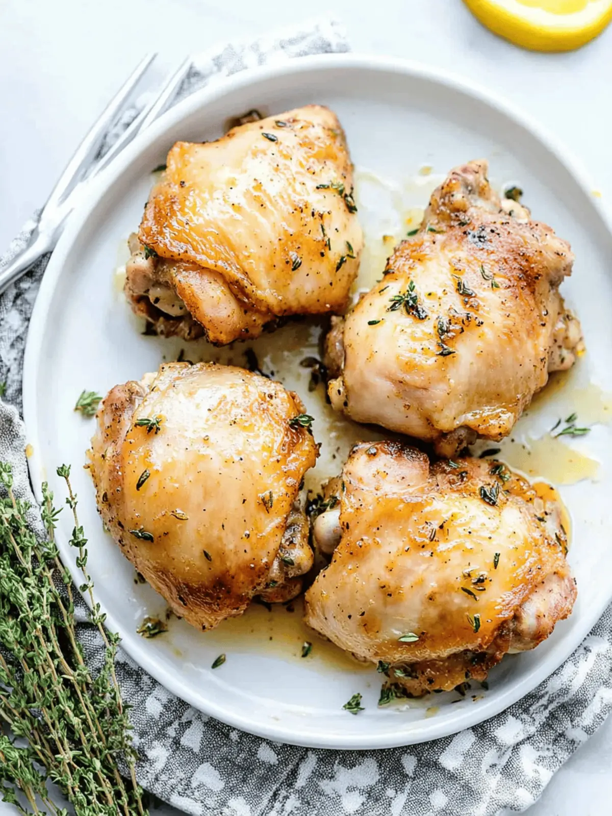 5-Ingredient Baked Honey Mustard Chicken Thighs for Easy Dinners