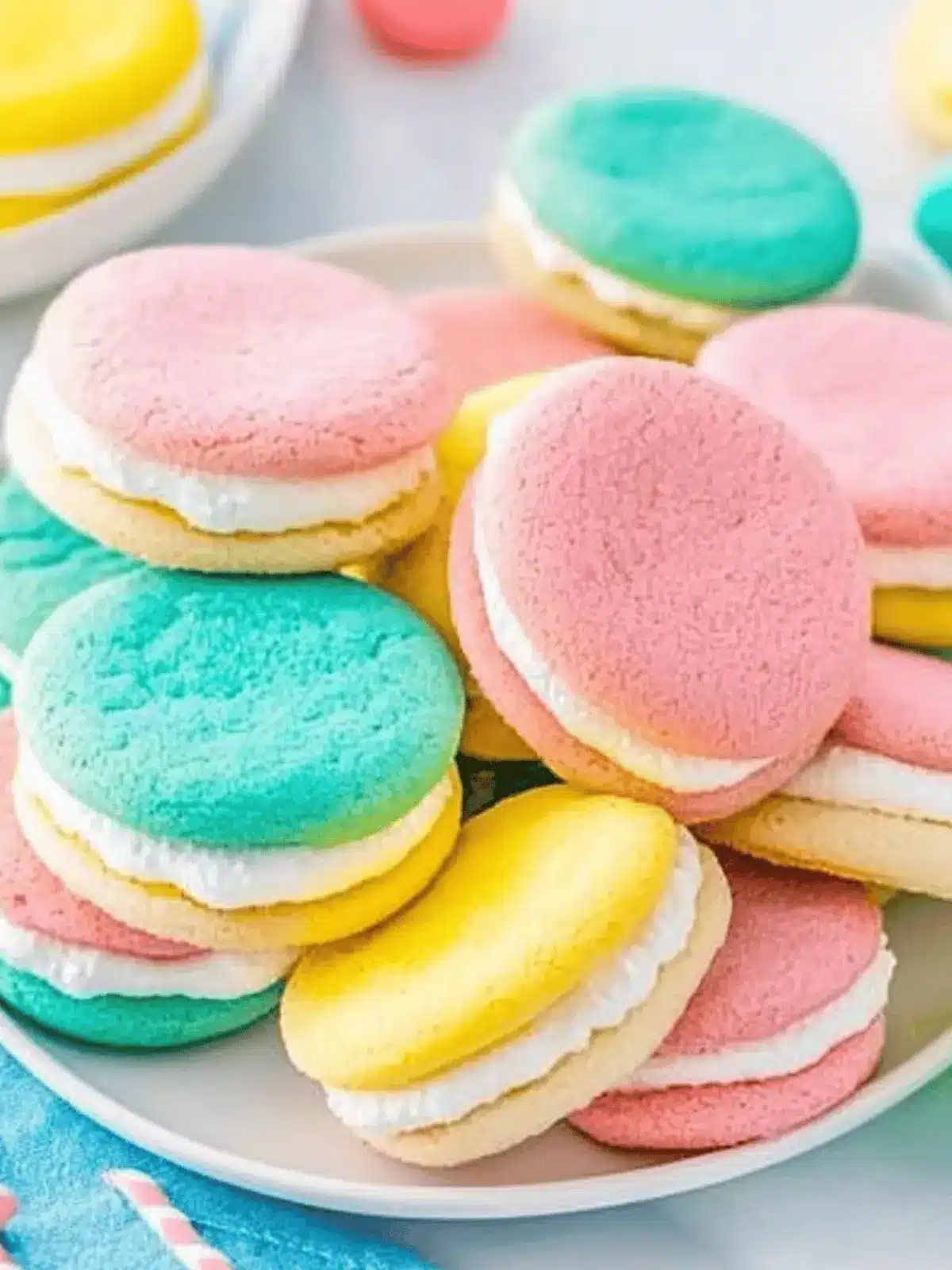 Pastel Sugar Cookie Sandwiches