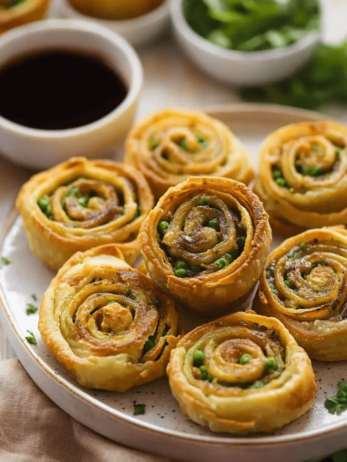 Crispy Potato & Peas Samosa Pinwheels You Must Try Today