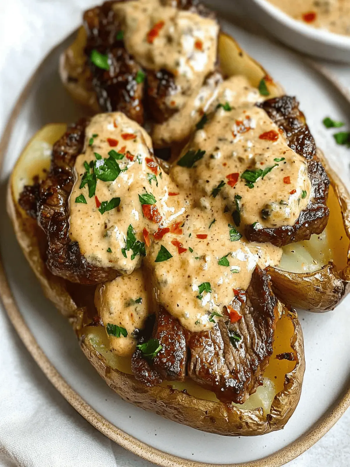 Loaded Baked Potato with Steak Bites for Ultimate Comfort Food