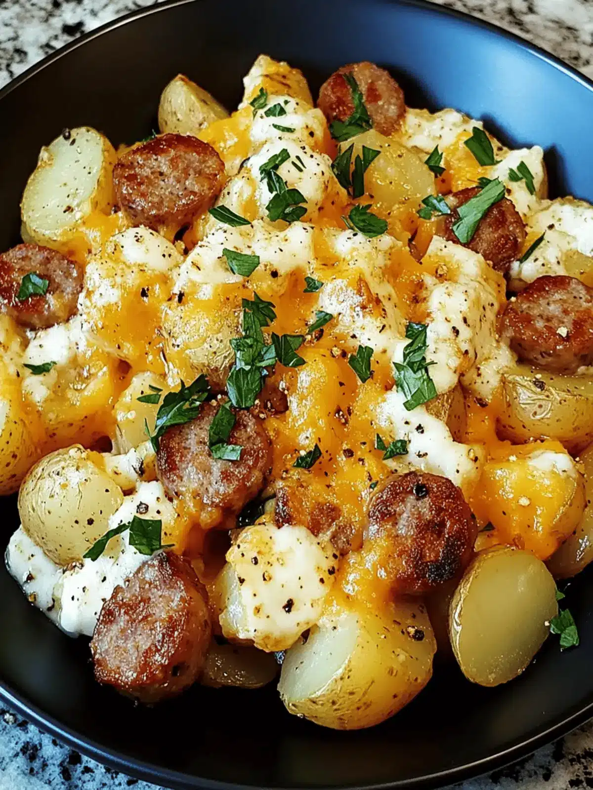 Cheesy Ranch Potatoes And Sausage