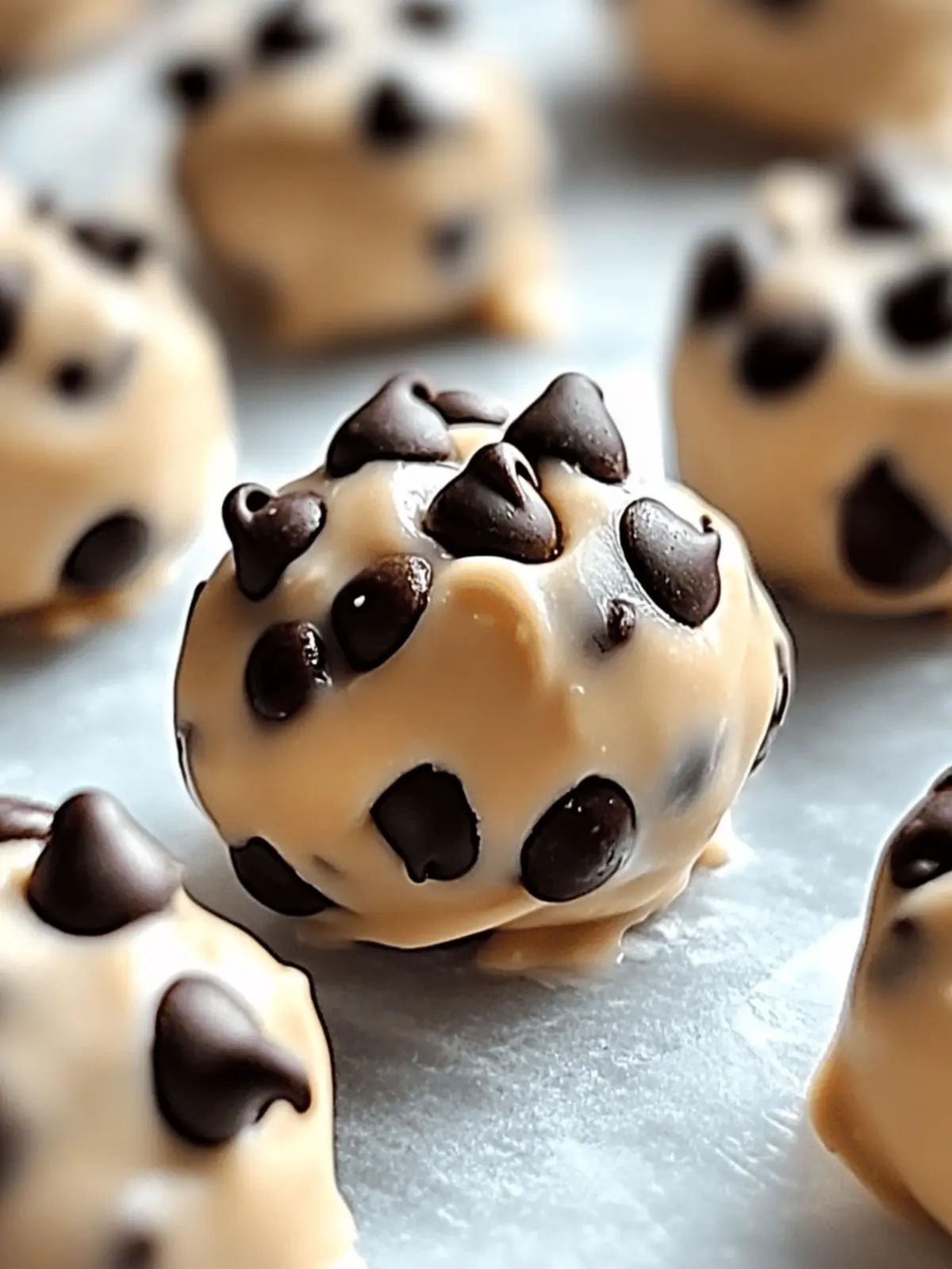 Frozen Greek Yogurt Peanut Butter Bites with Chocolate Chips