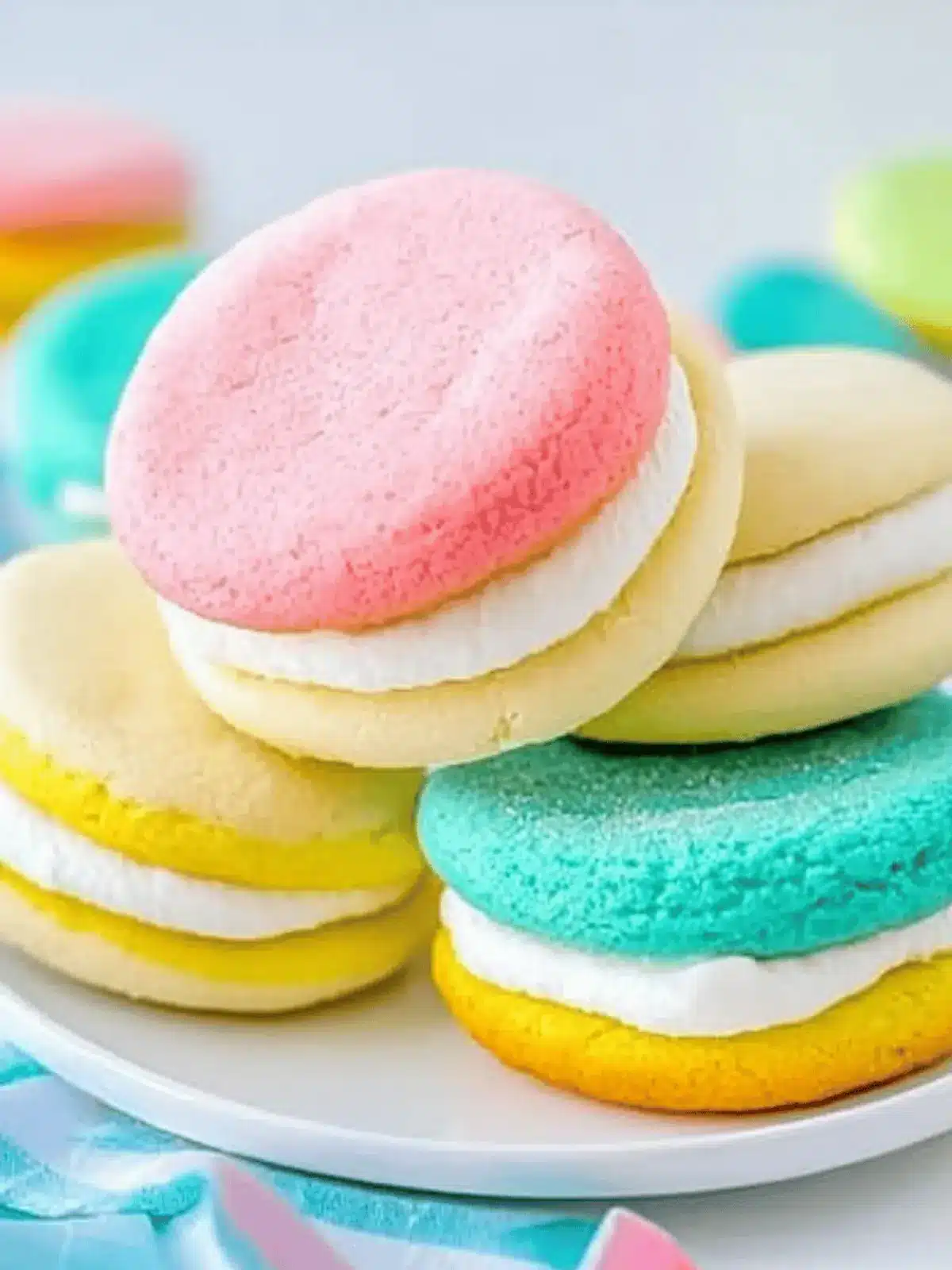 Pastel Sugar Cookie Sandwiches