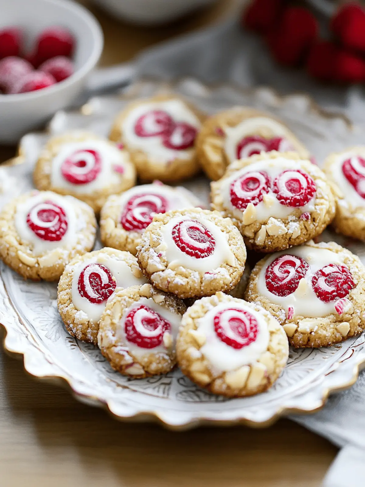 Raspberry Macadamia Cookies With White Chocolate (No Bake)