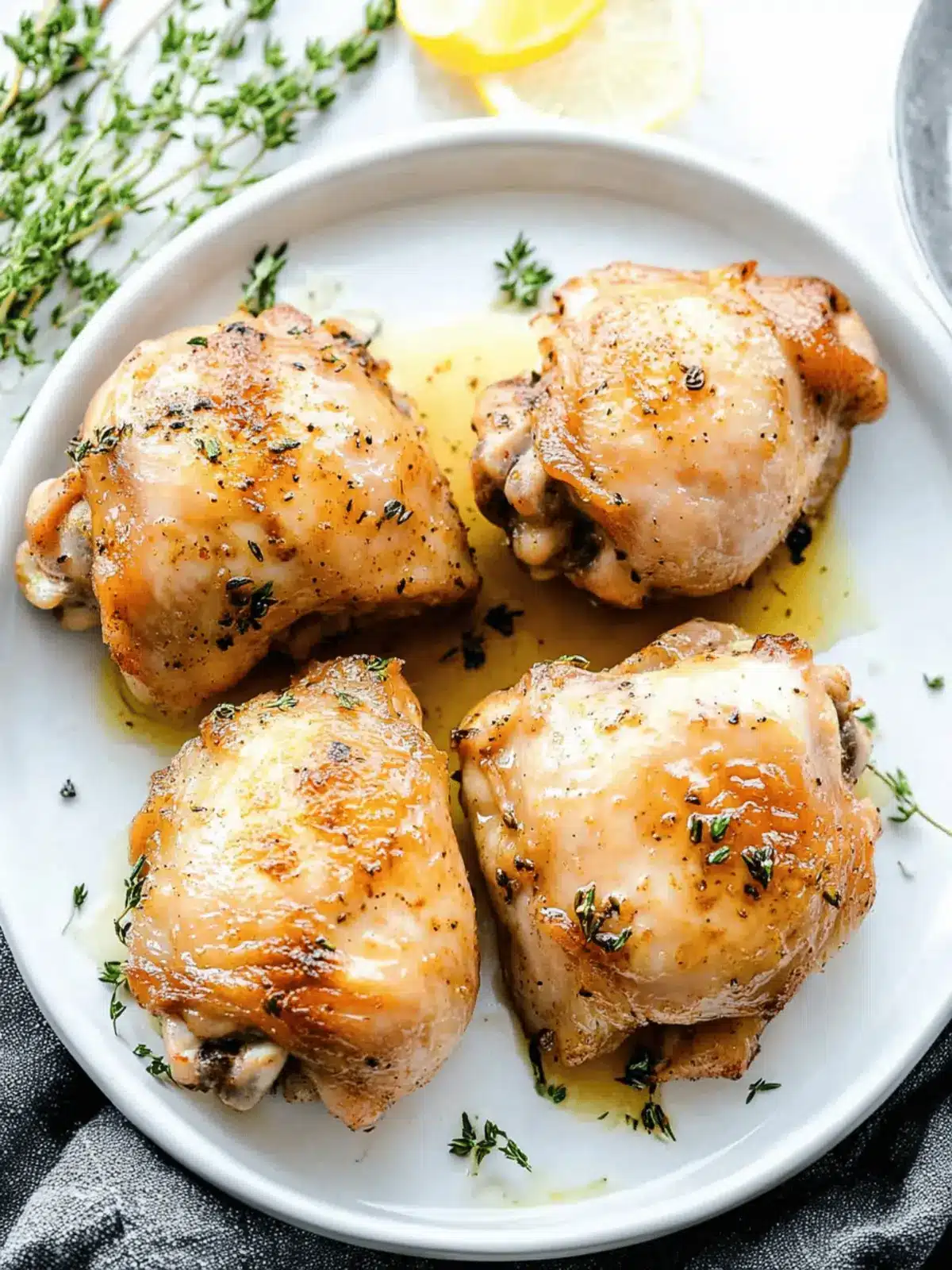 5-Ingredient Baked Honey Mustard Chicken Thighs