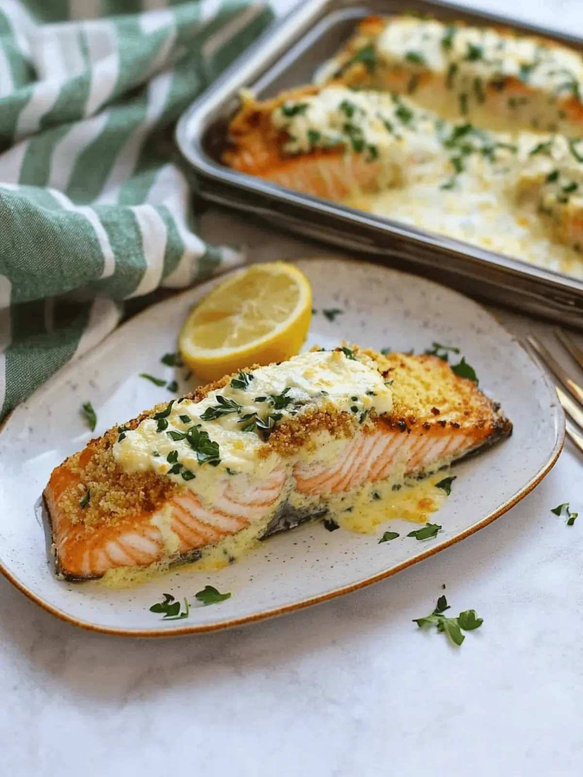 Best Baked Salmon with Mayo and Cheese