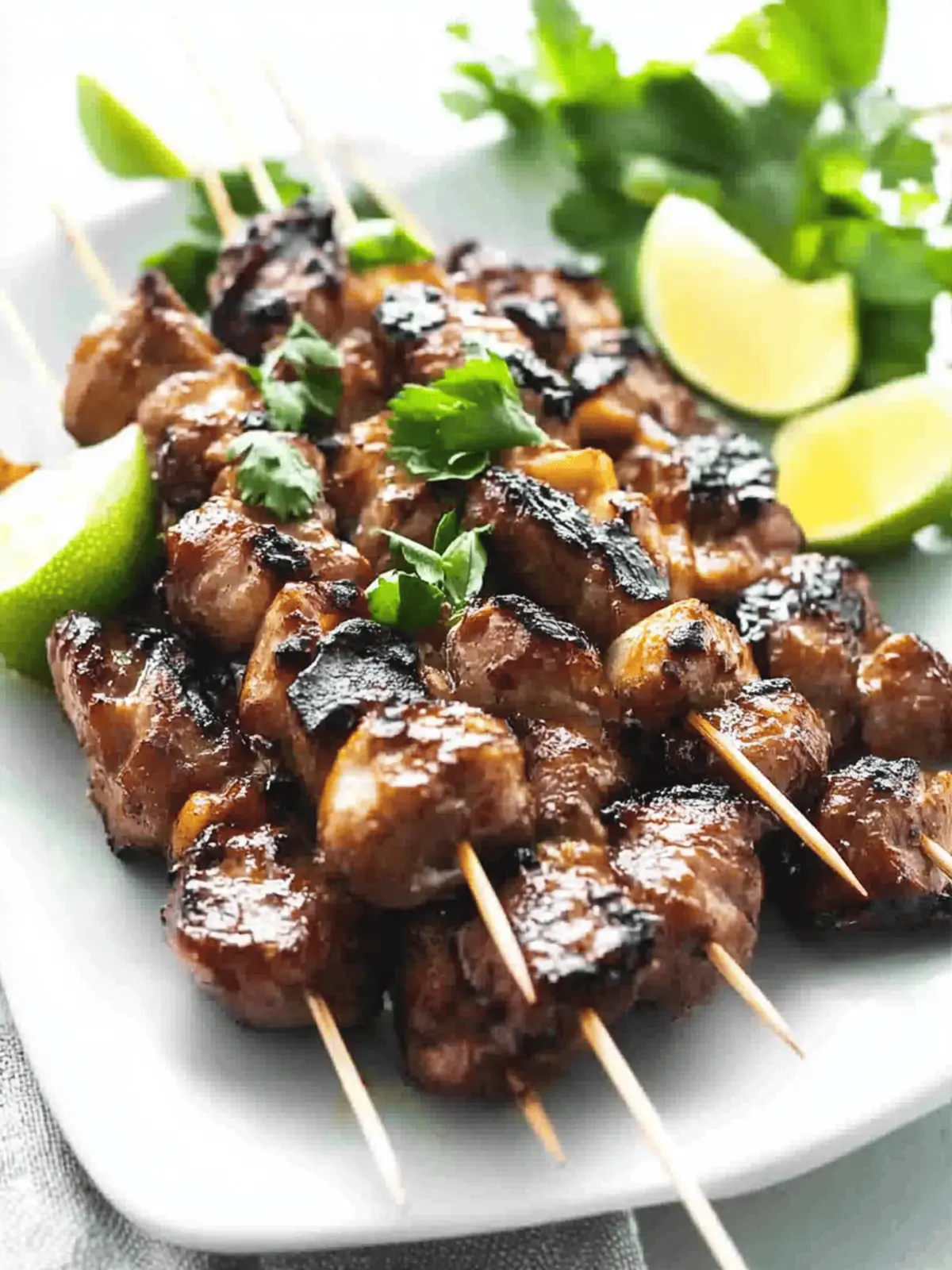 Pork Skewers with Peanut Sauce