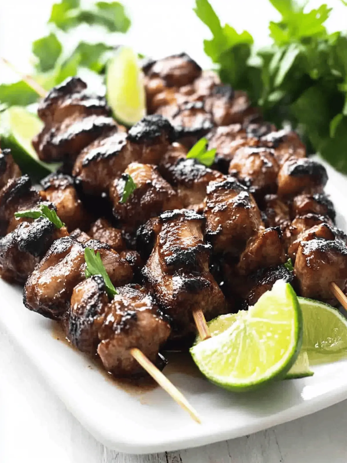 Pork Skewers with Peanut Sauce