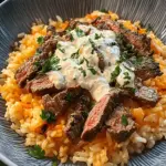 Steak Queso Rice