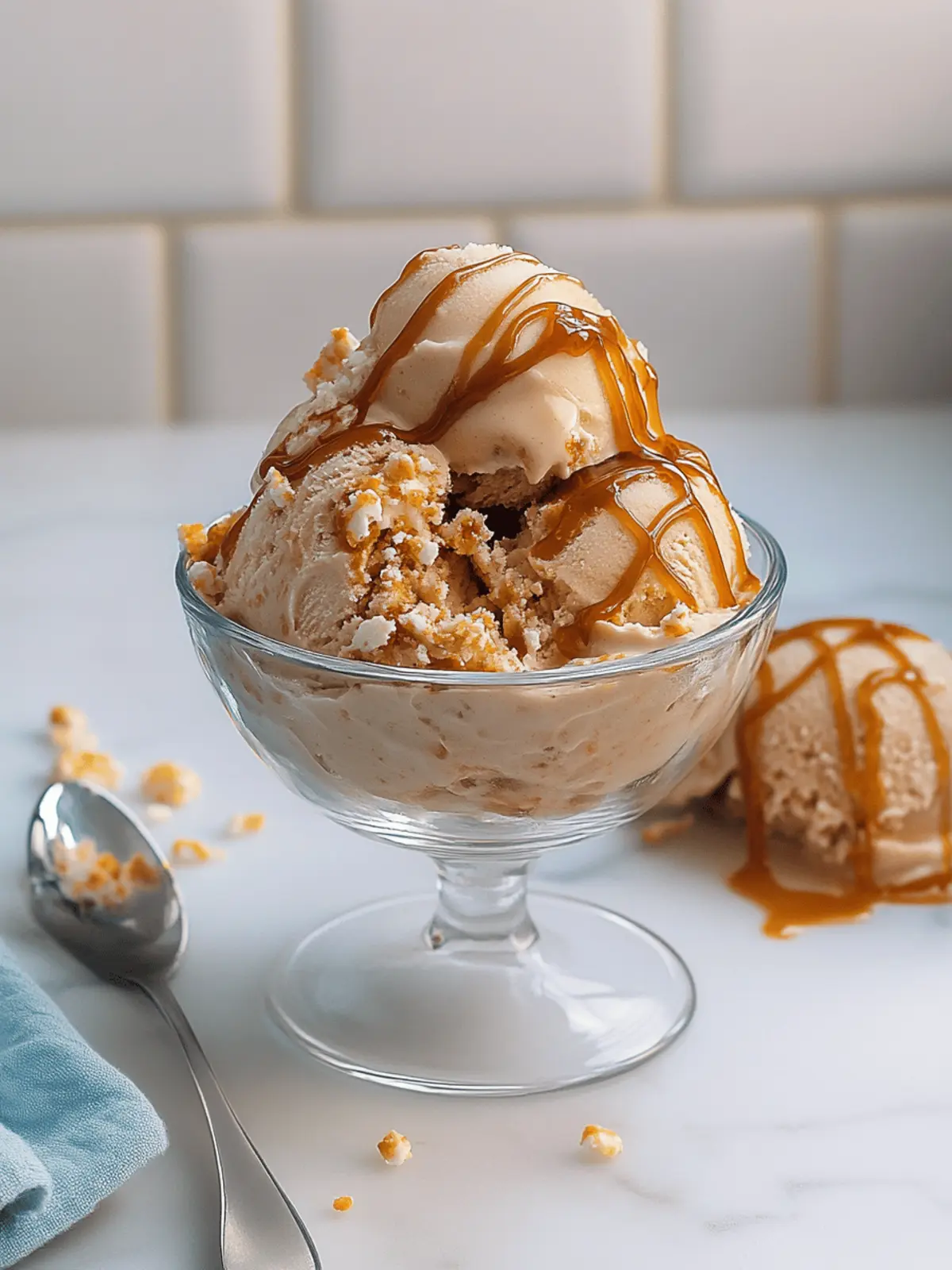 Salted Caramel Cottage Cheese Ice Cream