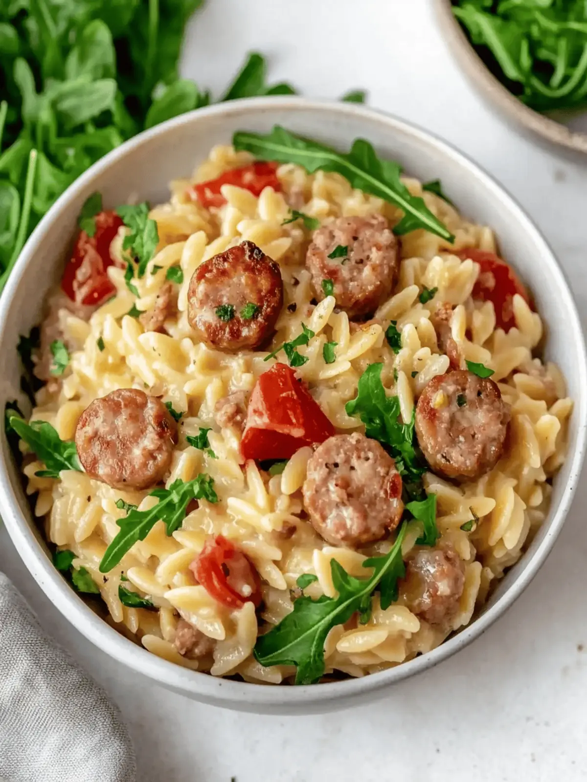 Savory Pork Sausage Orzotto: Quick Comfort Food Delight