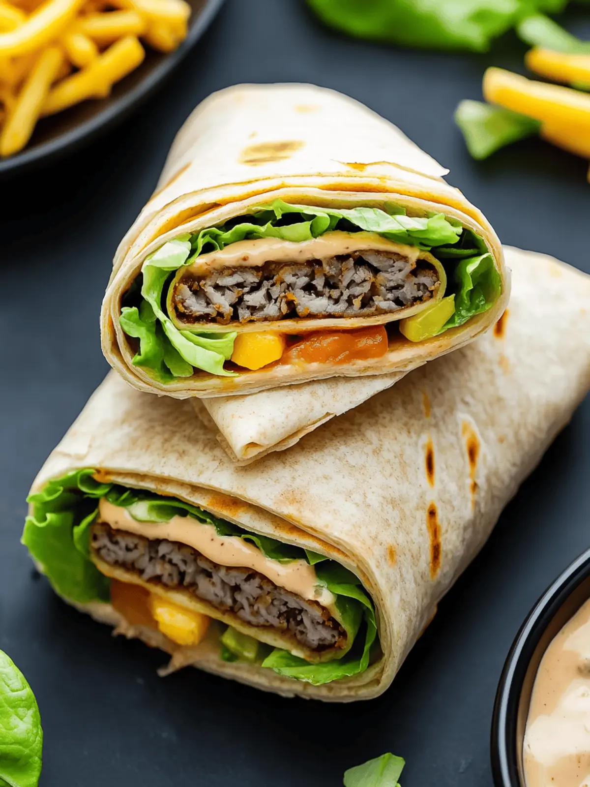 Homemade Big Mac Wraps with Secret Sauce