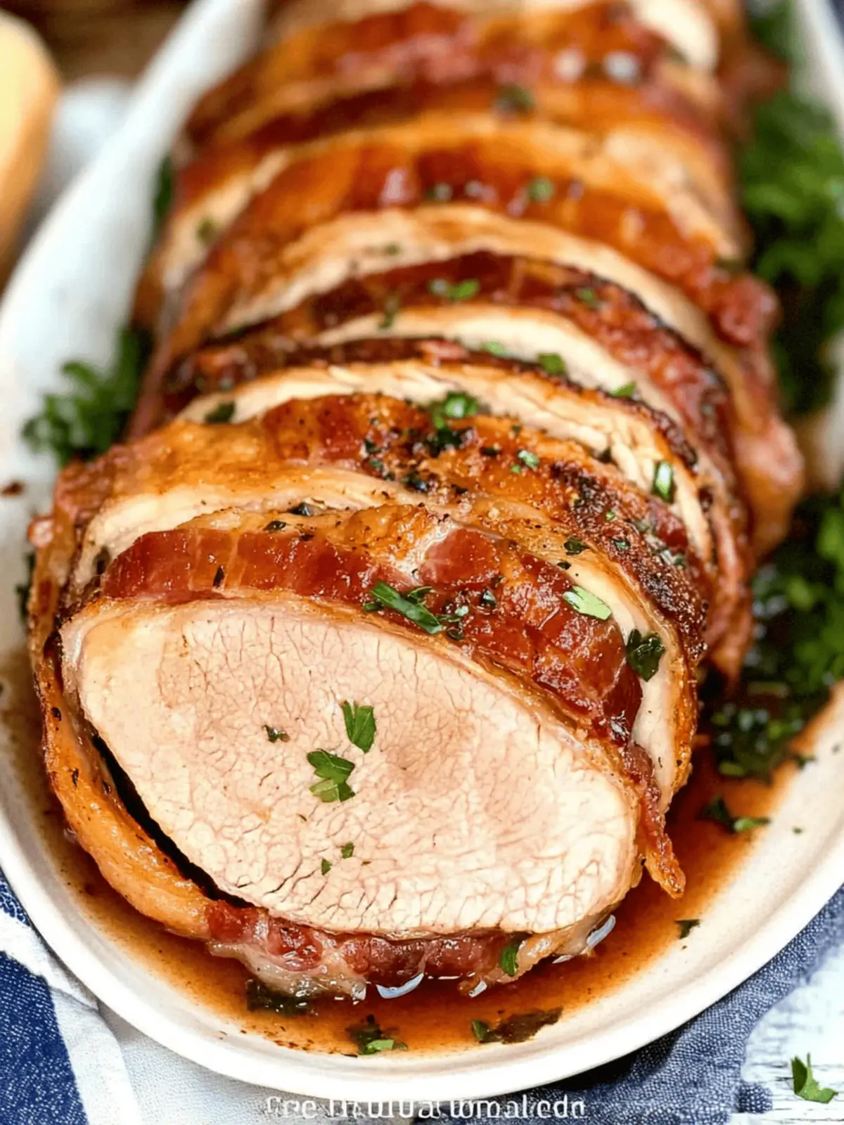 Crockpot Bacon Pork Loin