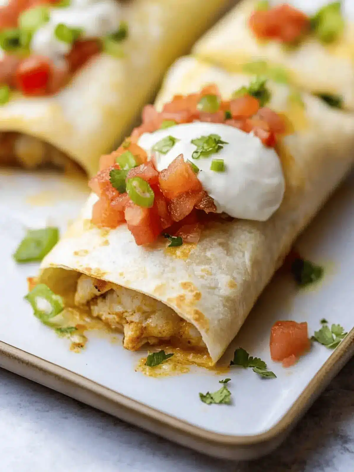 Baked Chicken Chimichanga