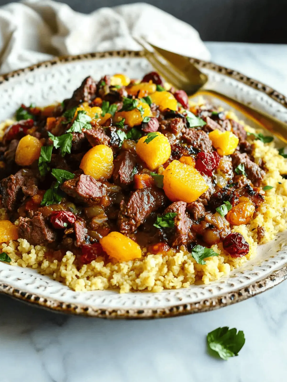 Easy Lamb Tagine Recipe with Apricots