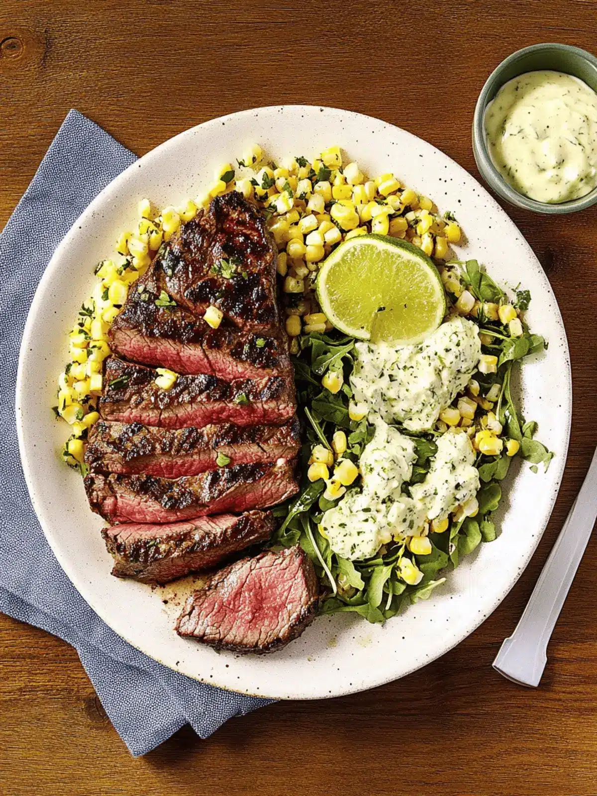 Perfectly Grilled Steak with Garlic Lime Butter