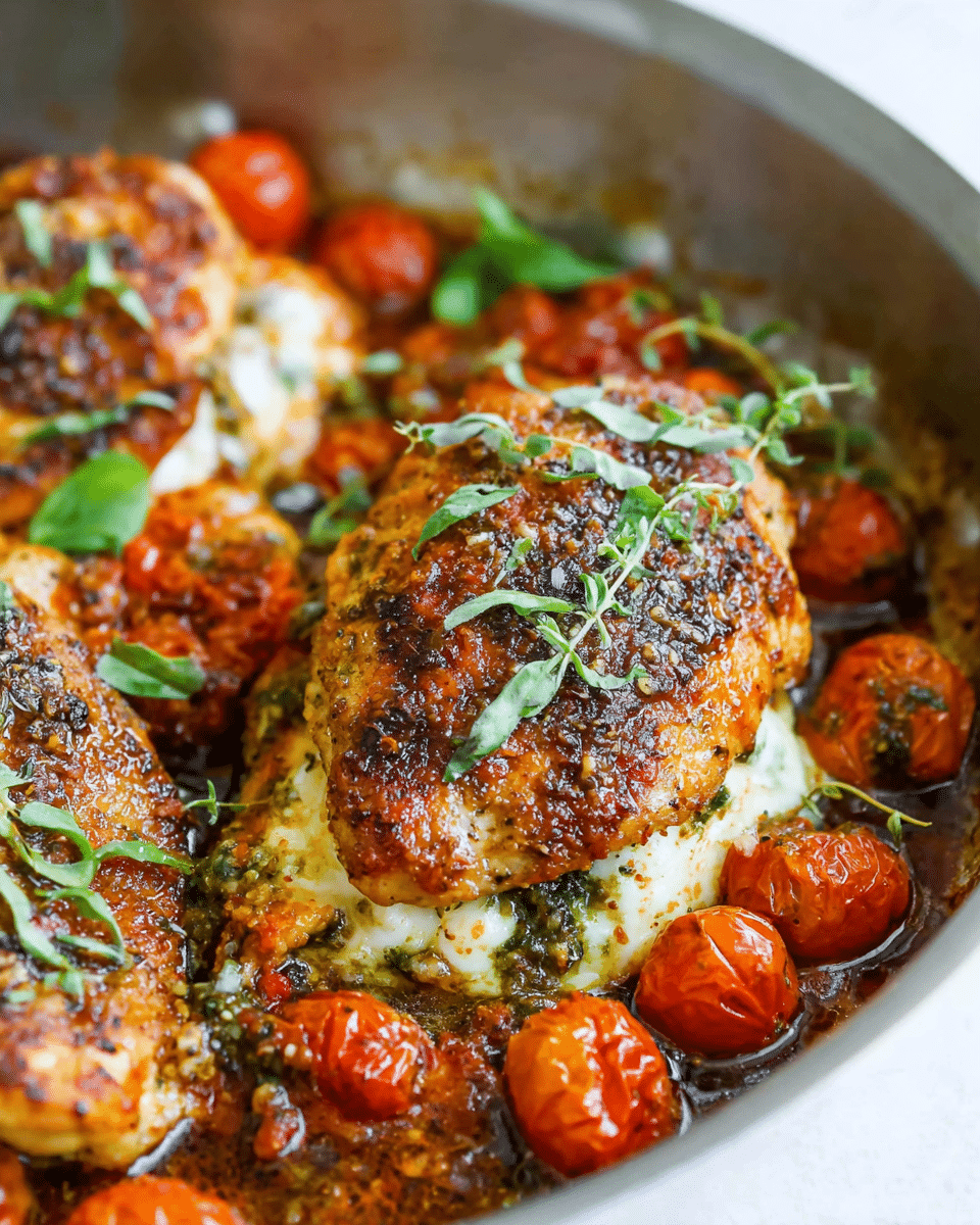 Mozzarella-Stuffed Chicken Pomodoro