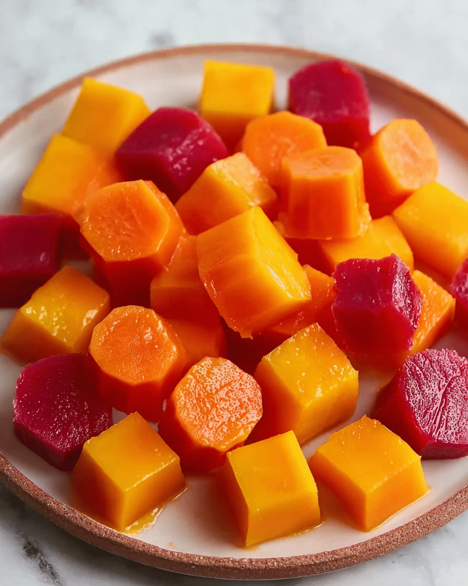 Mango and Carrot Gelatin Bites
