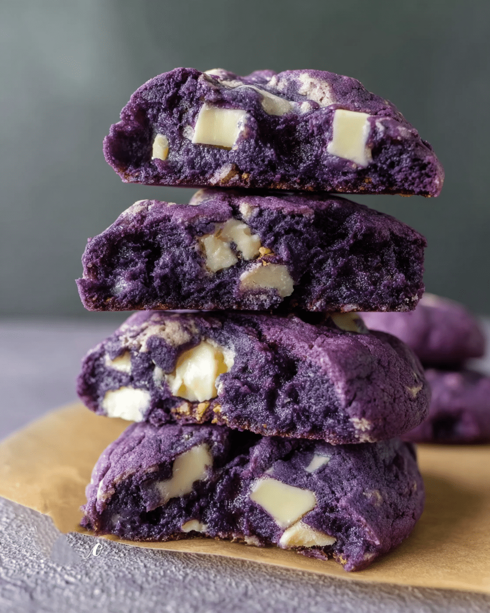 Ube Levain-Style Cookies