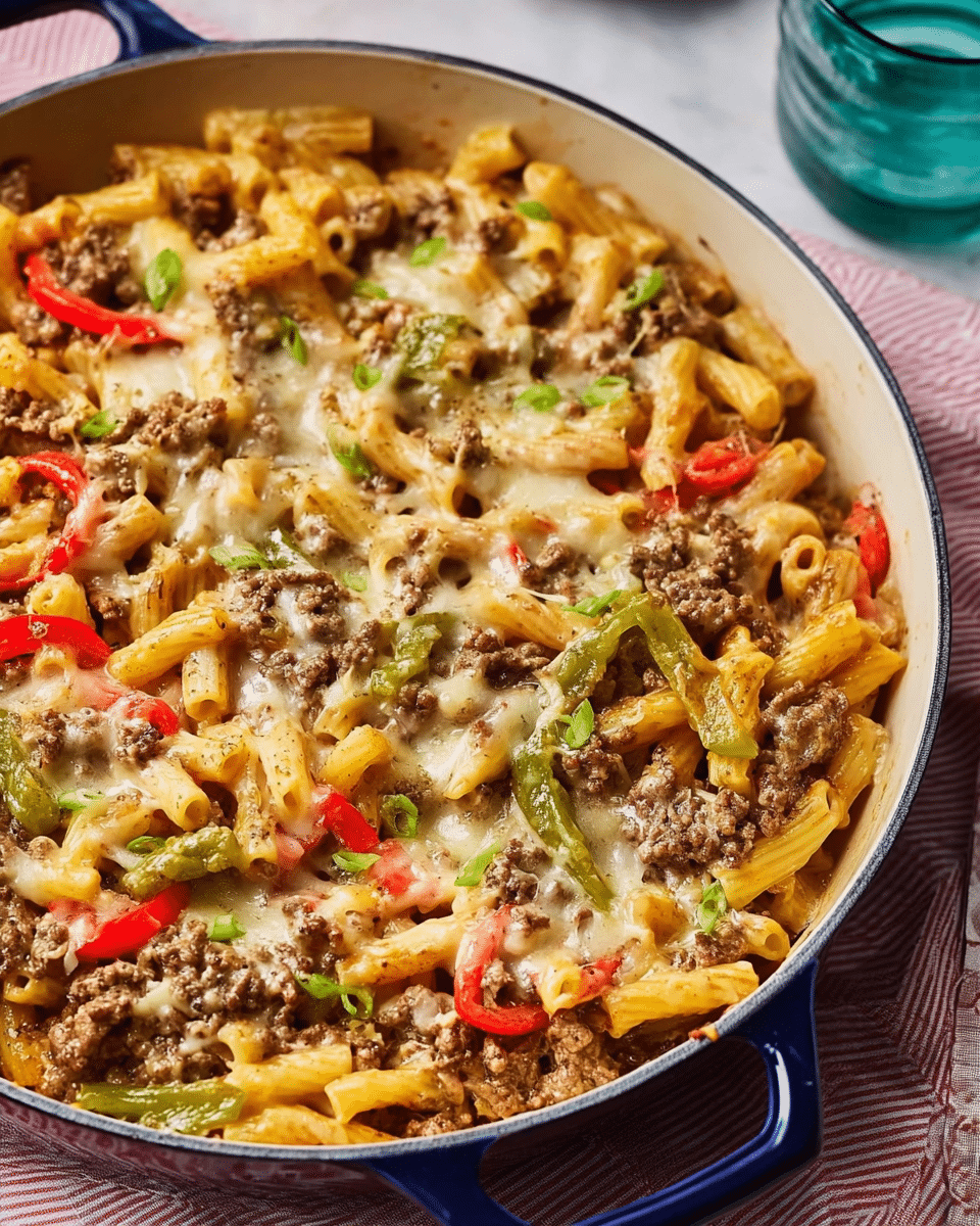 Philly Cheesesteak Pasta