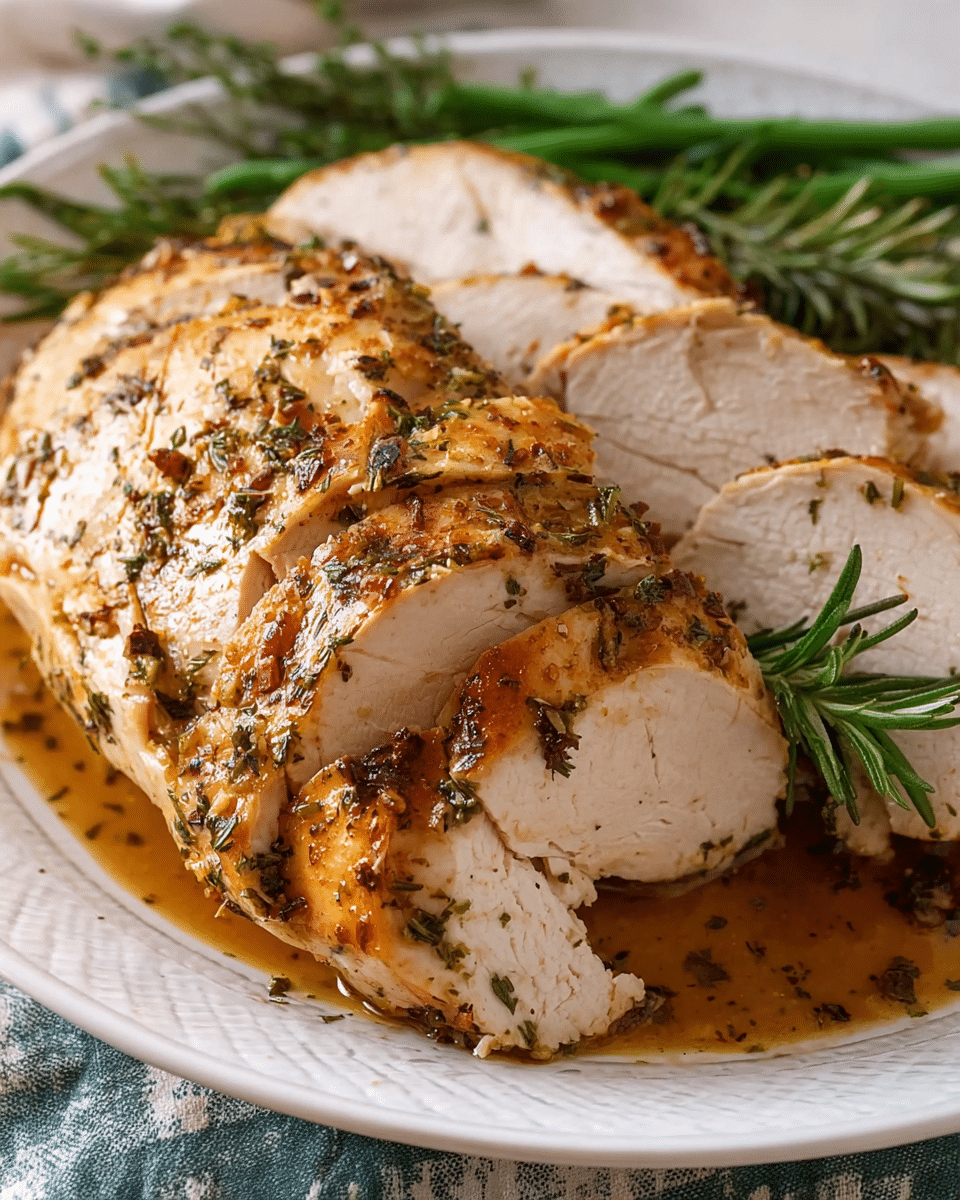 Slow Cooker Garlic Herb Turkey Breast